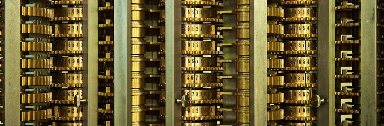 Detail of Charles Babbage's difference engine